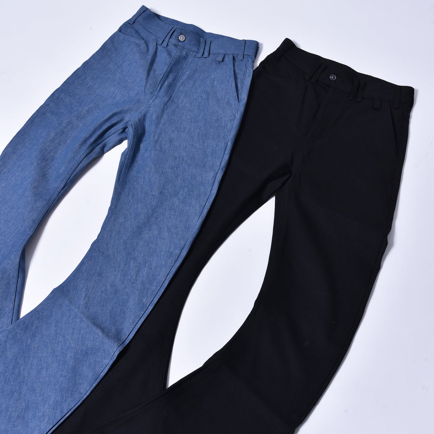 rin / Banana Flare Denim Pants BLUE