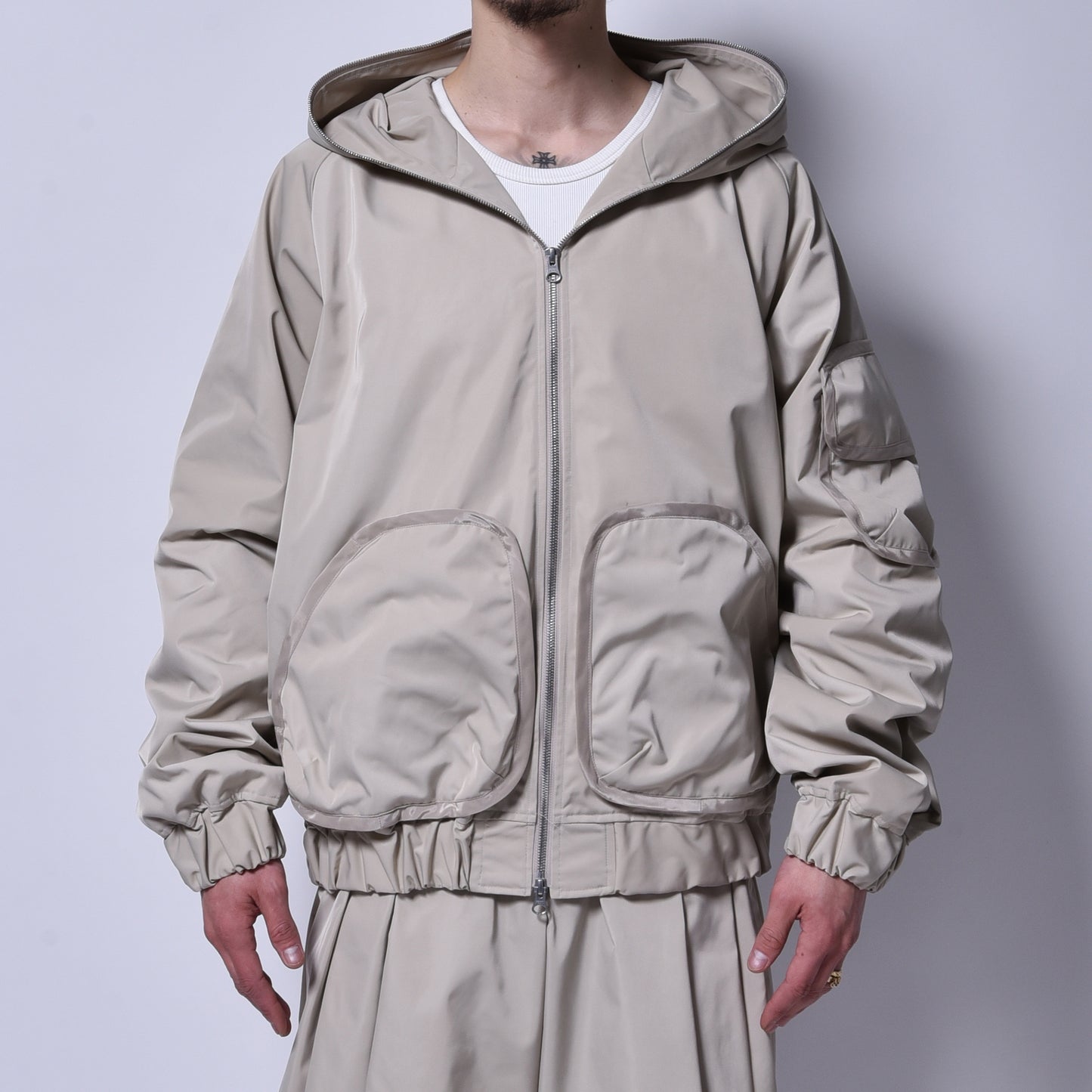 rin / Full Zip Hoodie Jacket BEI