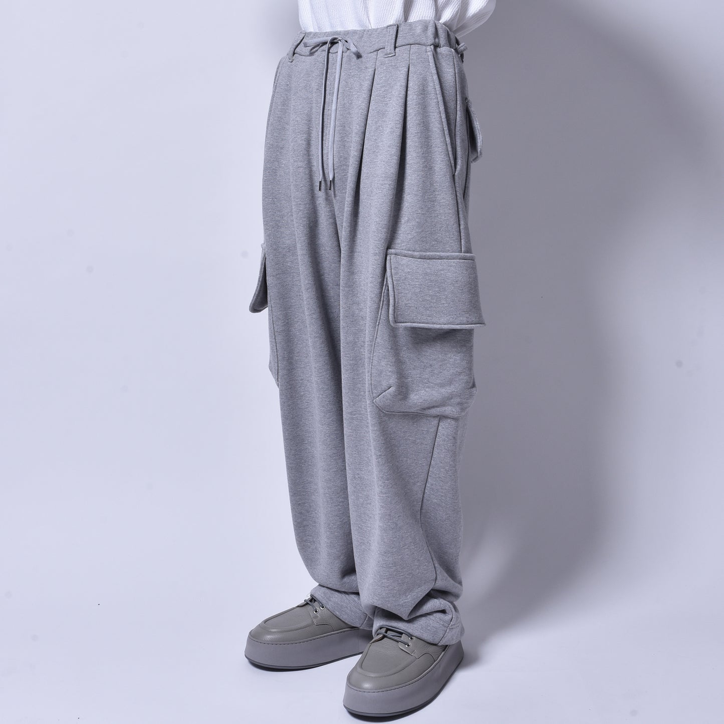 rin / Heavy Sweat Cargo Pants GREY