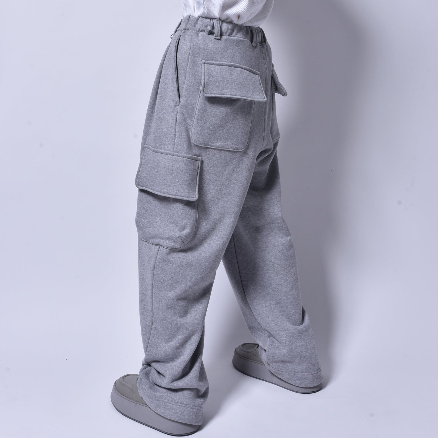 rin / Heavy Sweat Cargo Pants GREY