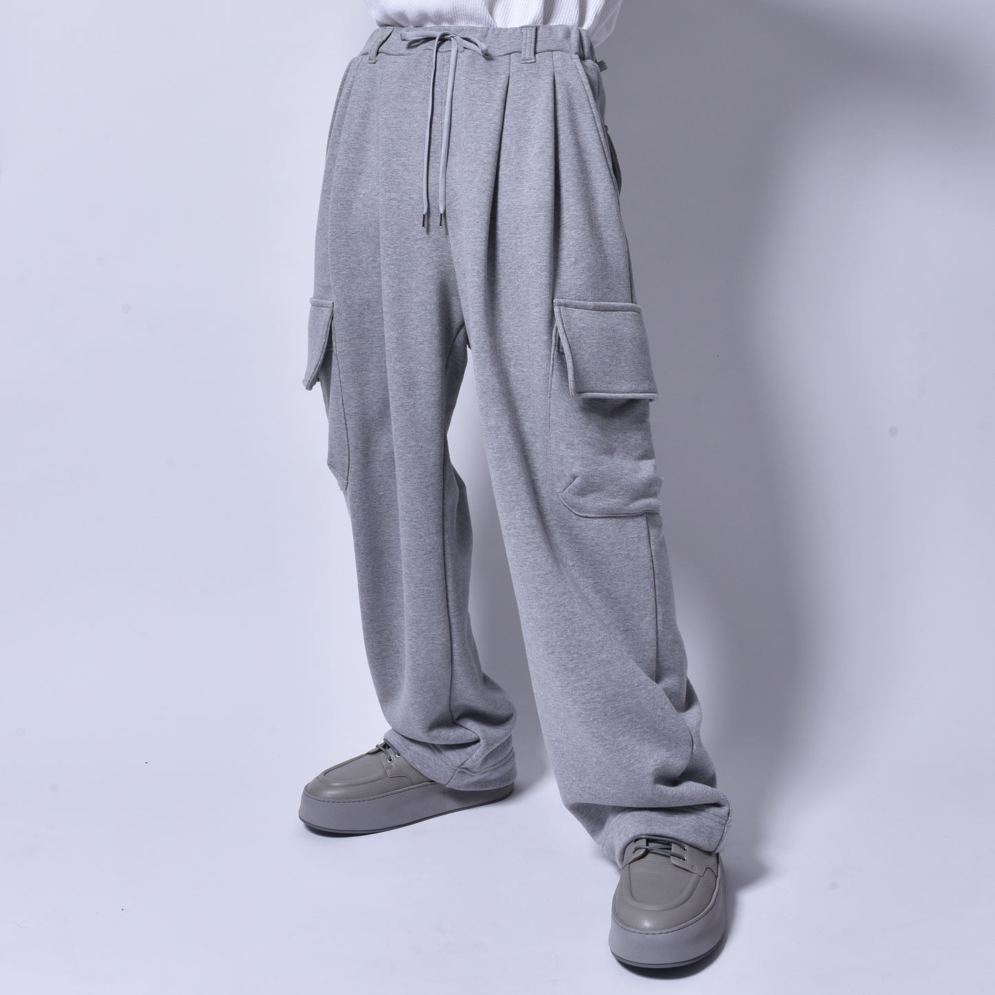 rin / Heavy Sweat Cargo Pants GREY