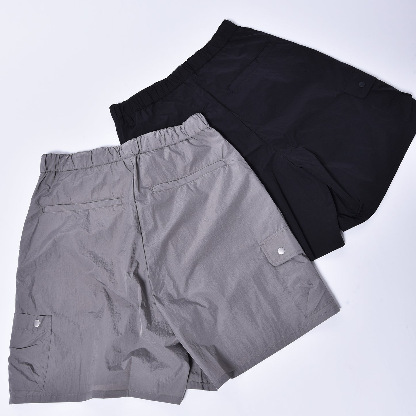 rin / Nylon Cargo Short Pants BK