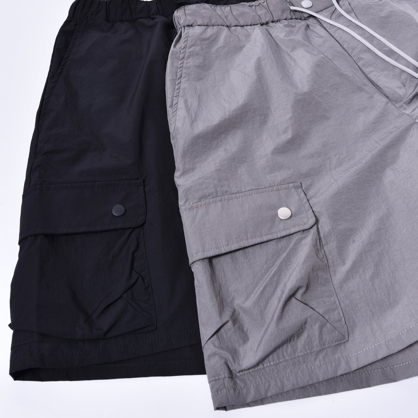 rin / Nylon Cargo Short Pants BK