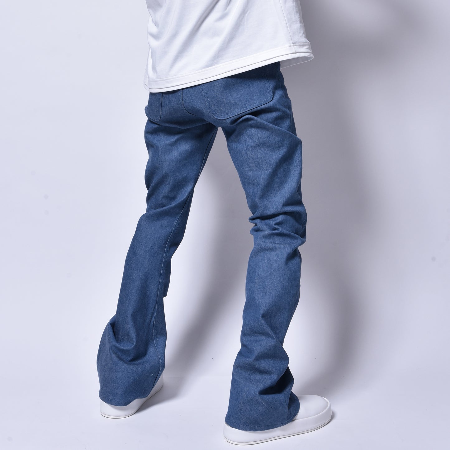 rin / Banana Flare Denim Pants BLUE