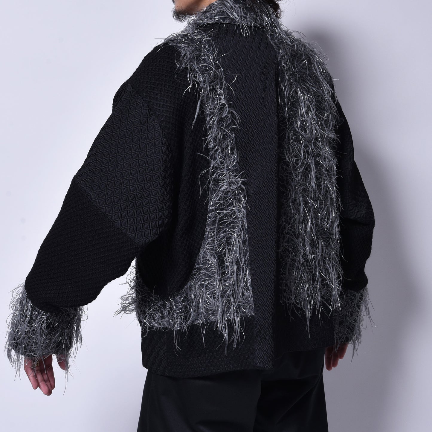 rin / Wing Panel Short Jacket BK GREY