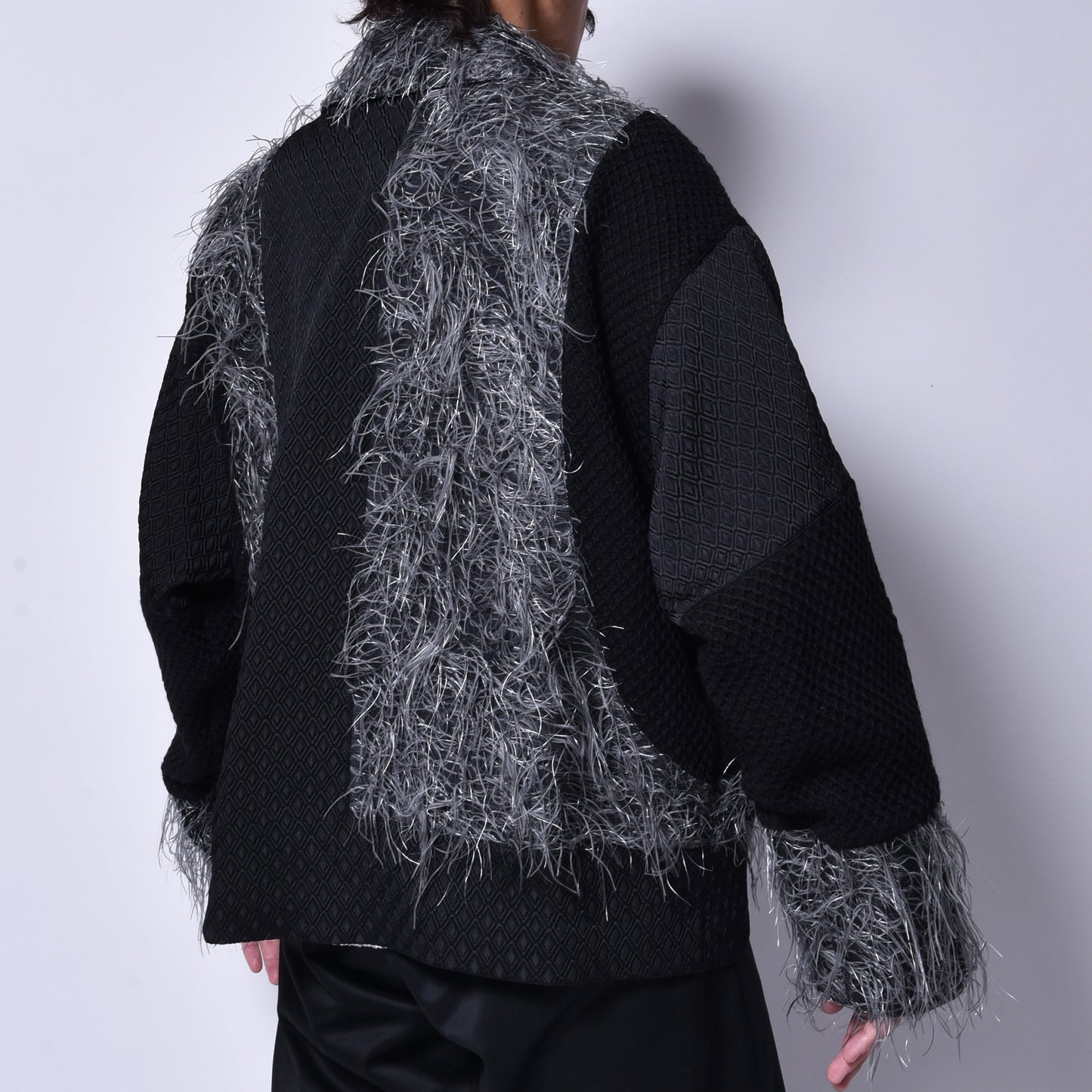 rin / Wing Panel Short Jacket BK GREY