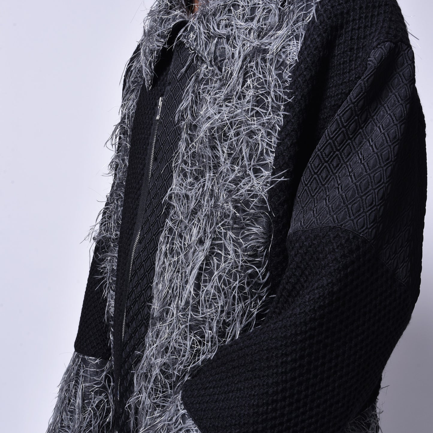 rin / Wing Panel Short Jacket BK GREY