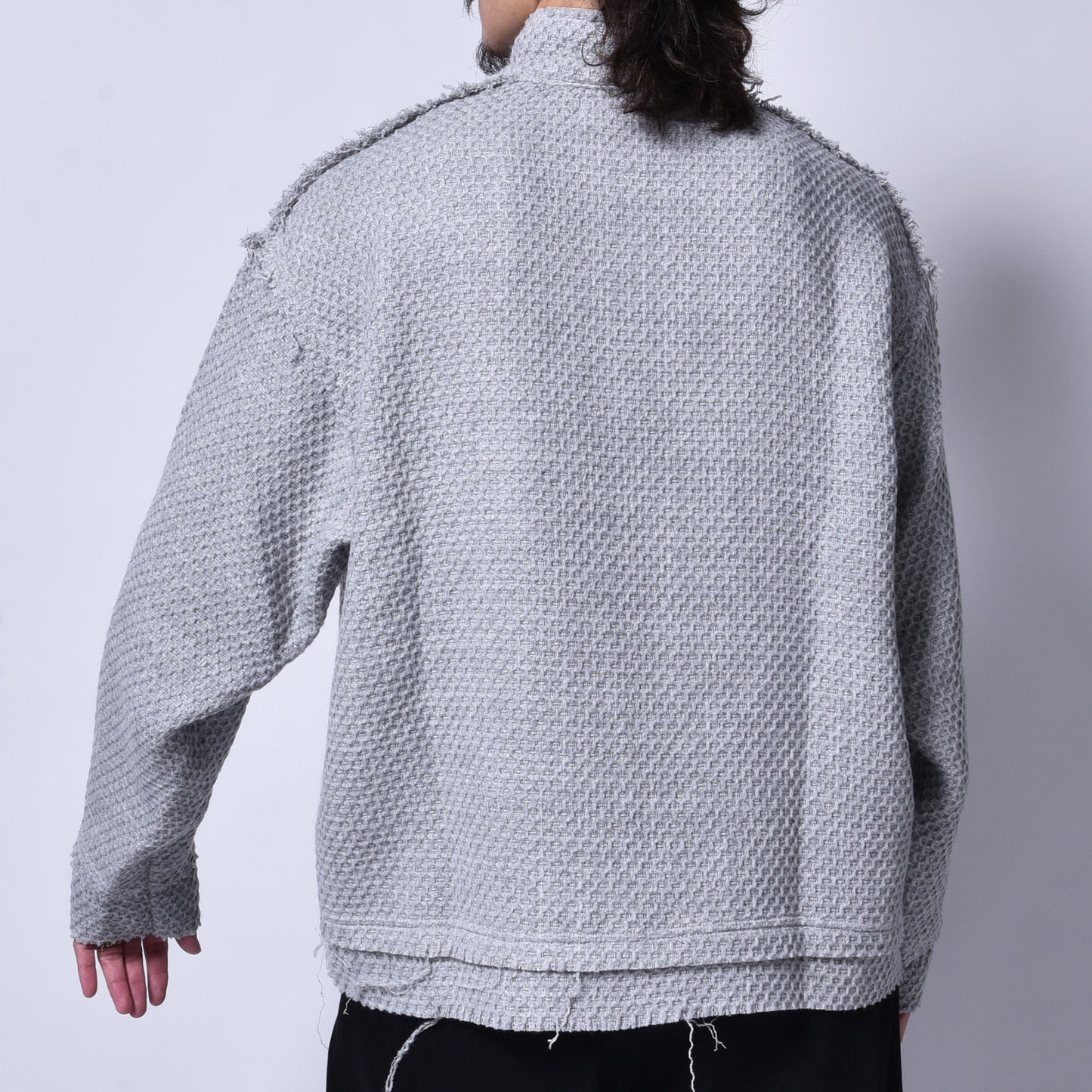 rin / Cut Bee Knit Long Sleeve GREY