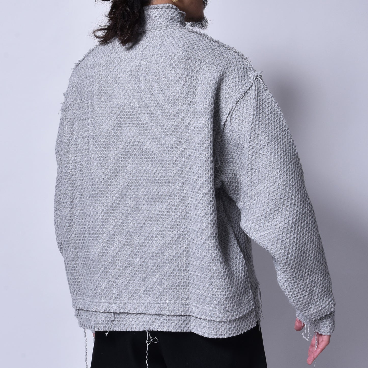 rin / Cut Bee Knit Long Sleeve GREY