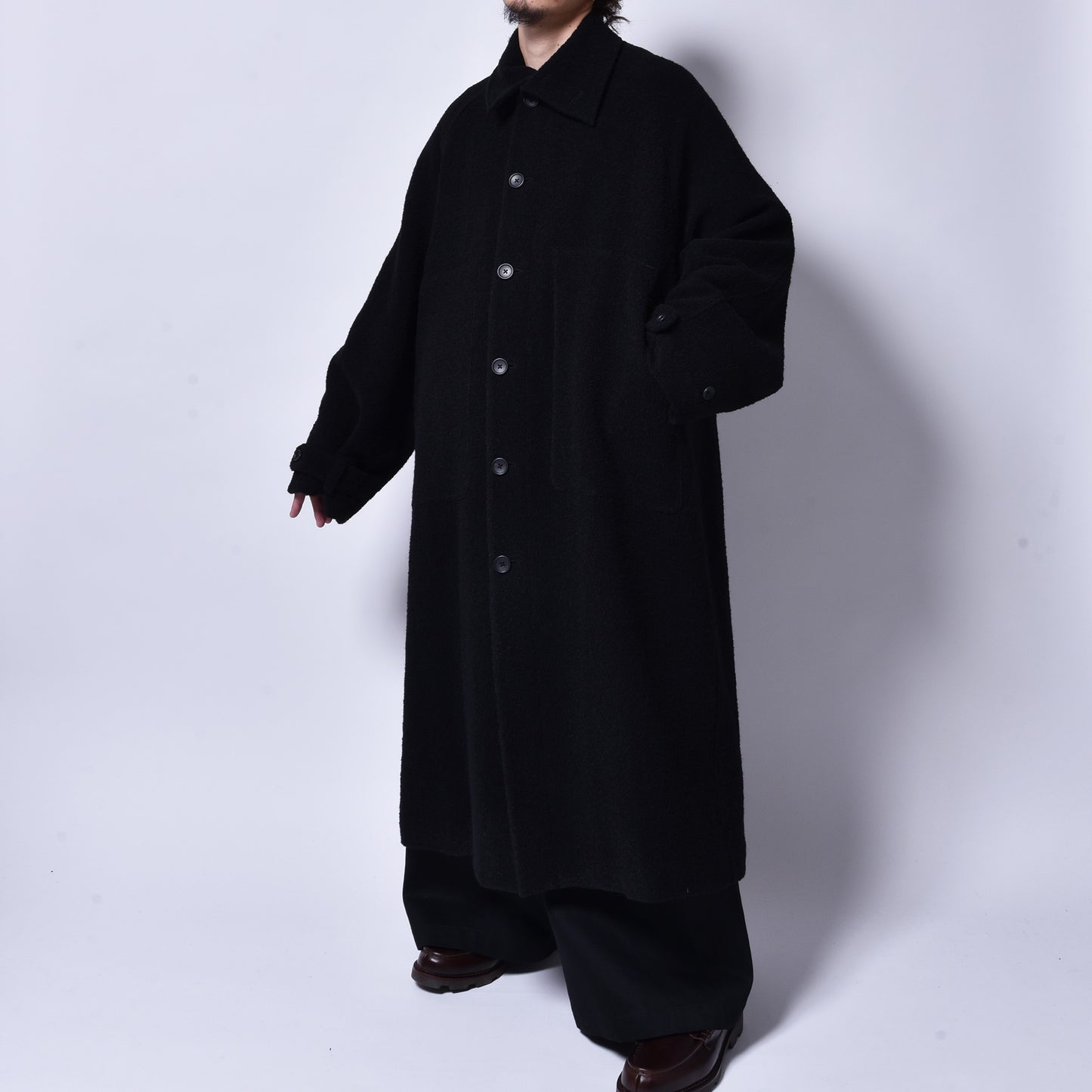 rin × WATANABE TEXTILE / Over Long Coat BK