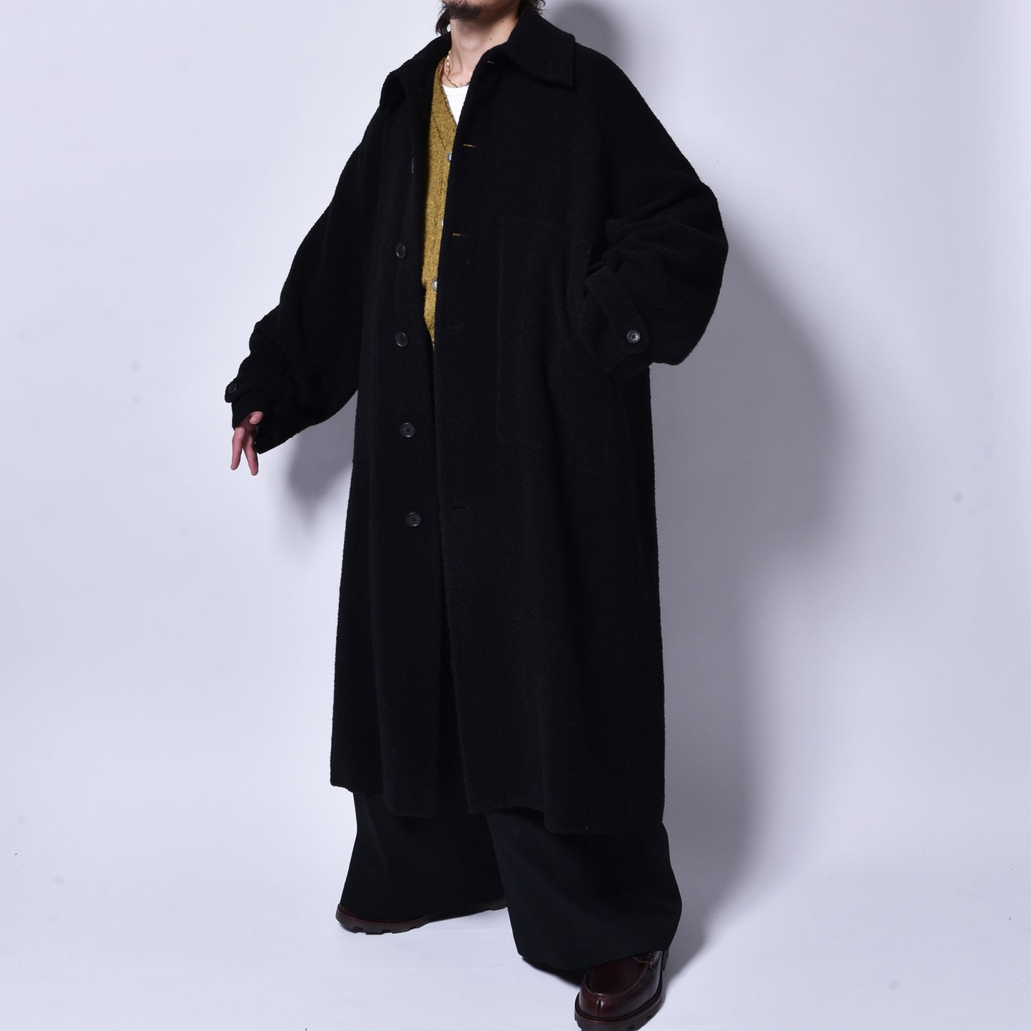 rin × WATANABE TEXTILE / Over Long Coat BK