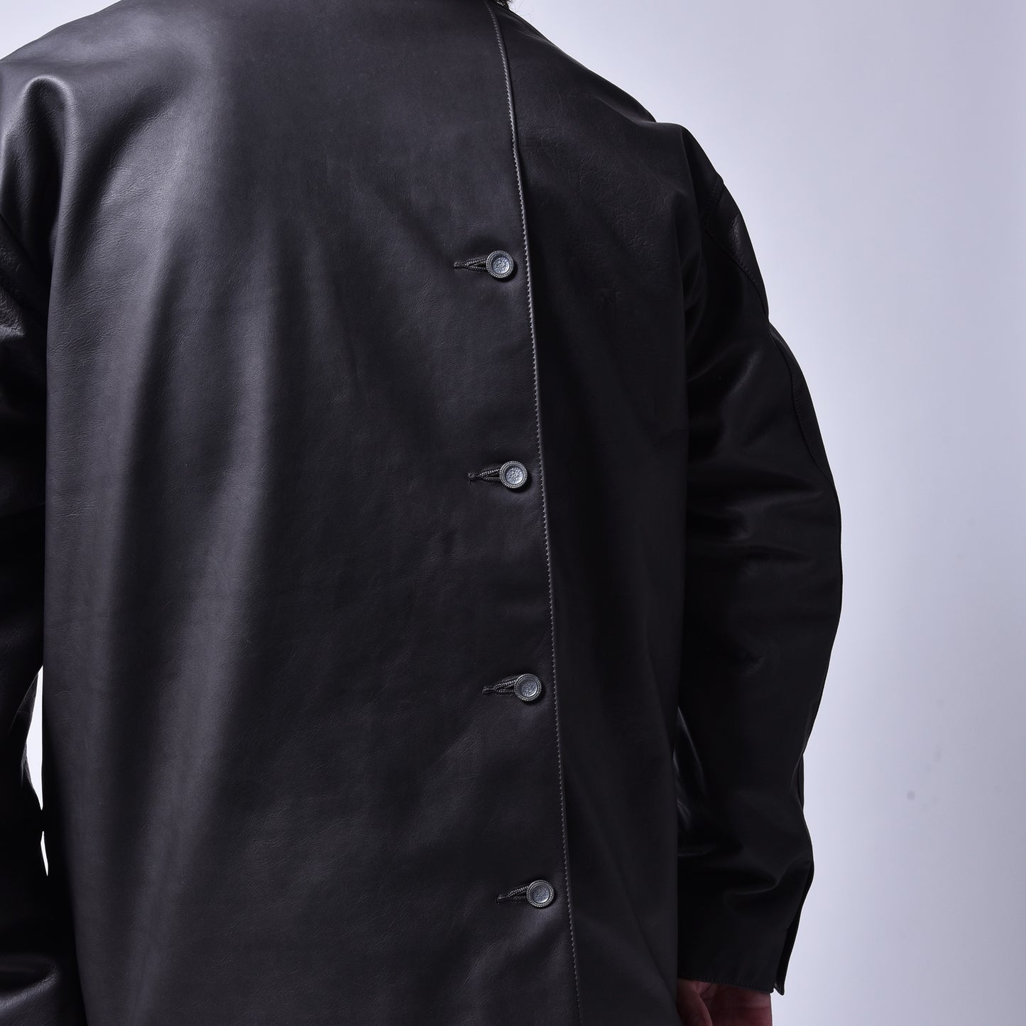 rin / Gentleman "R" Leather Jacket D.GREY