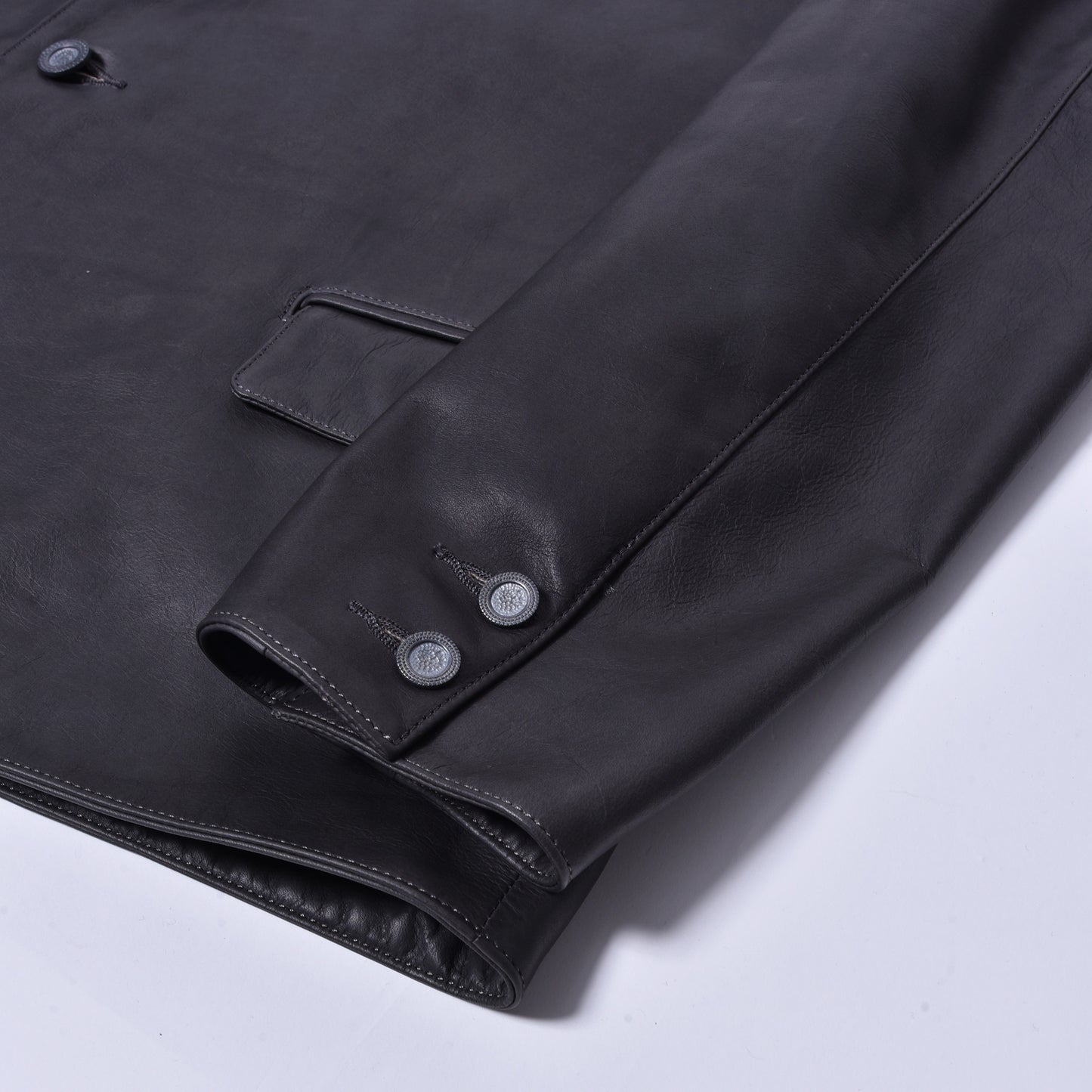 rin / Gentleman "R" Leather Jacket D.GREY