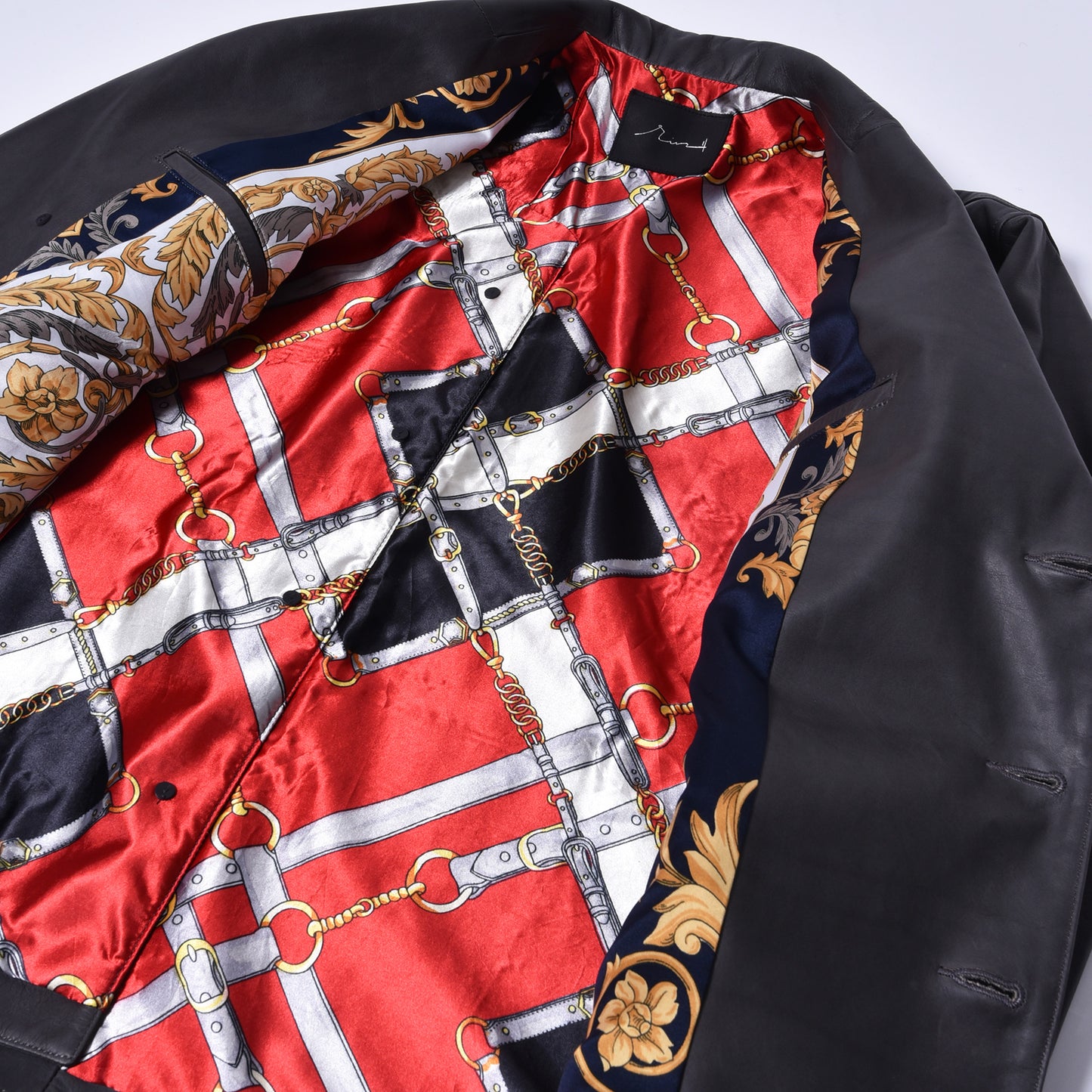 rin / Gentleman "R" Leather Jacket D.GREY