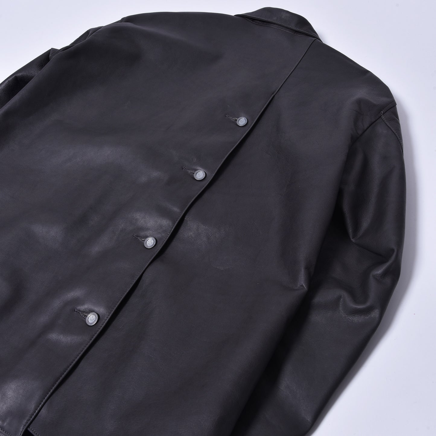 rin / Gentleman "R" Leather Jacket D.GREY
