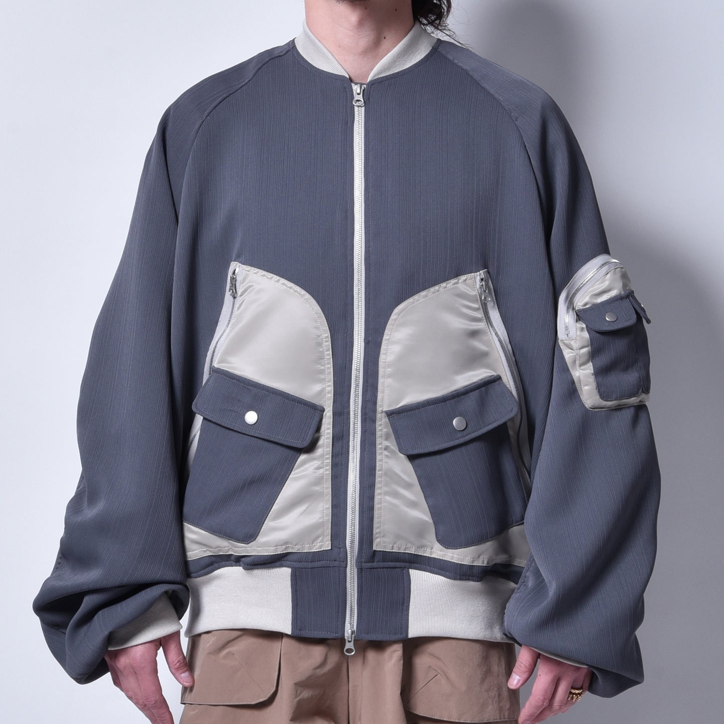 rin / Combat Drape MA-1 Jacket GREIGE