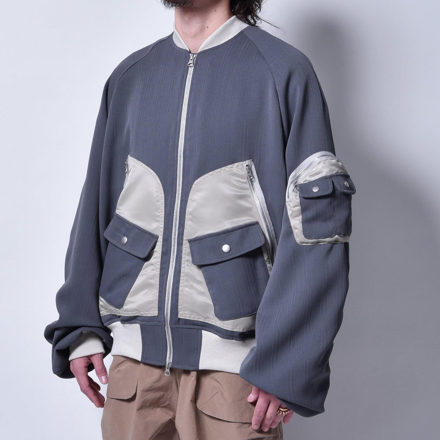 rin / Combat Drape MA-1 Jacket GREIGE