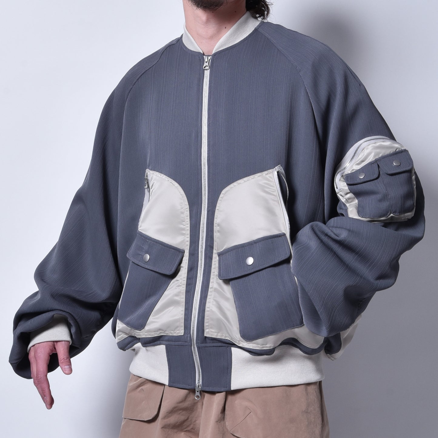 rin / Combat Drape MA-1 Jacket GREIGE