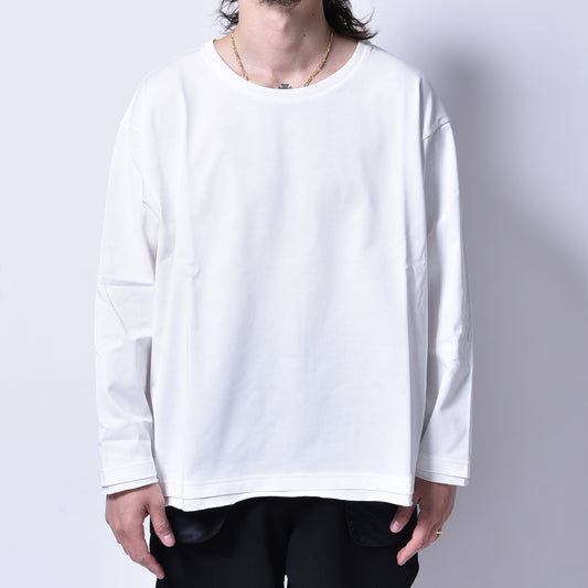 rin / Loose Neck Long Sleeve Tee WH