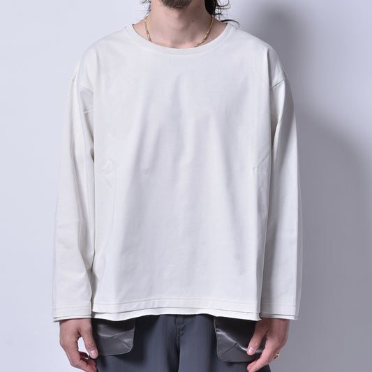 rin / Loose Neck Long Sleeve Tee CRM