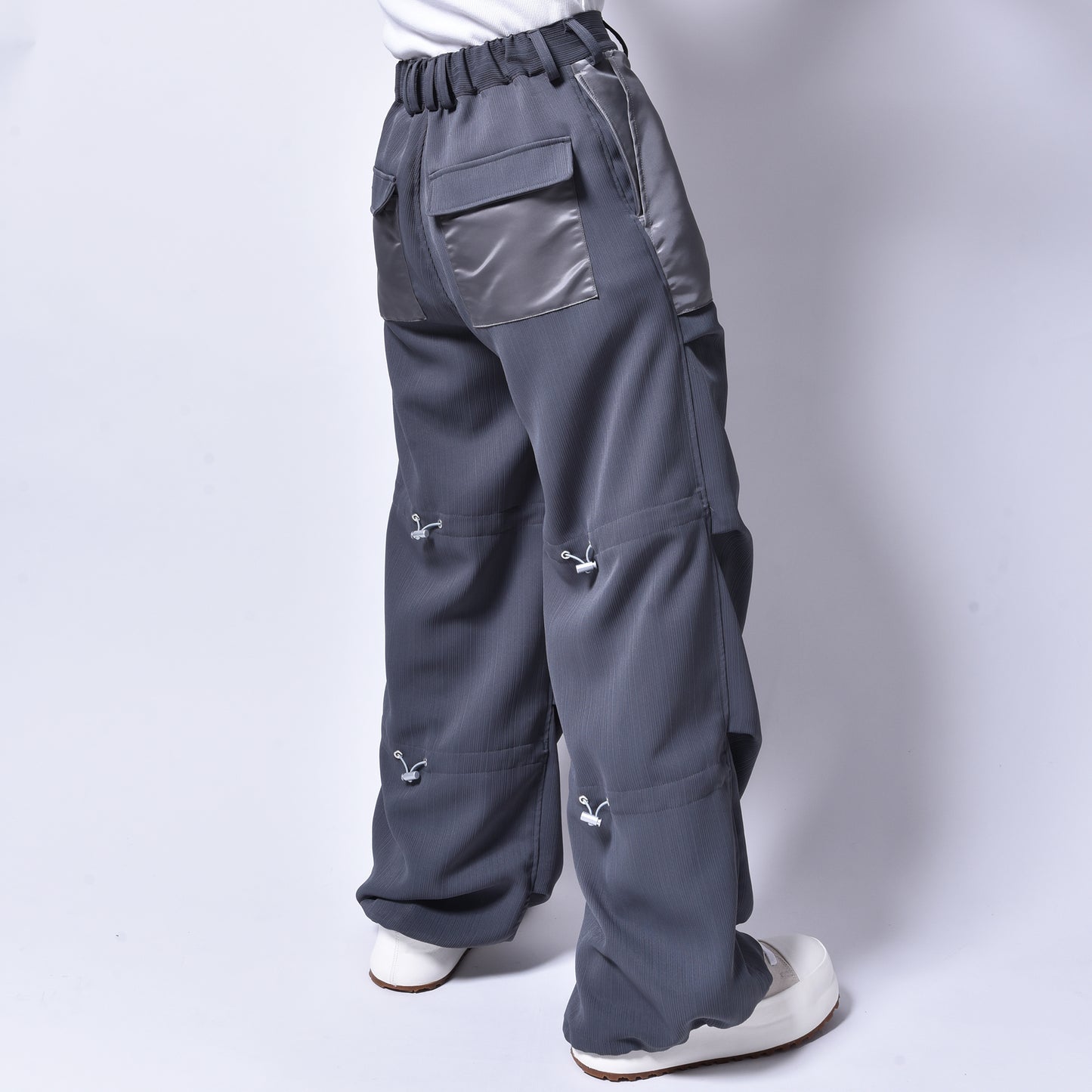 rin / Teck Drape Pants GREY