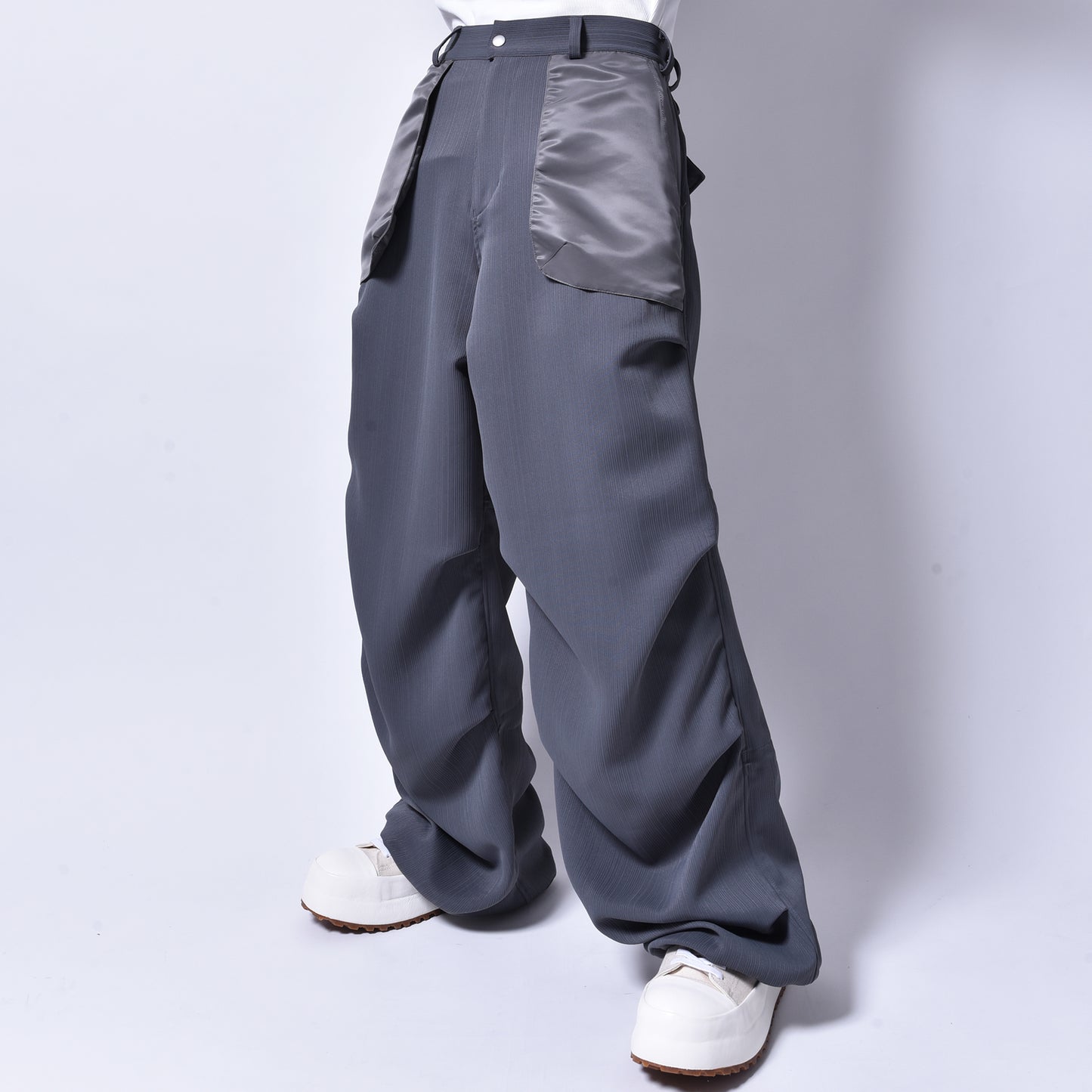 rin / Teck Drape Pants GREY