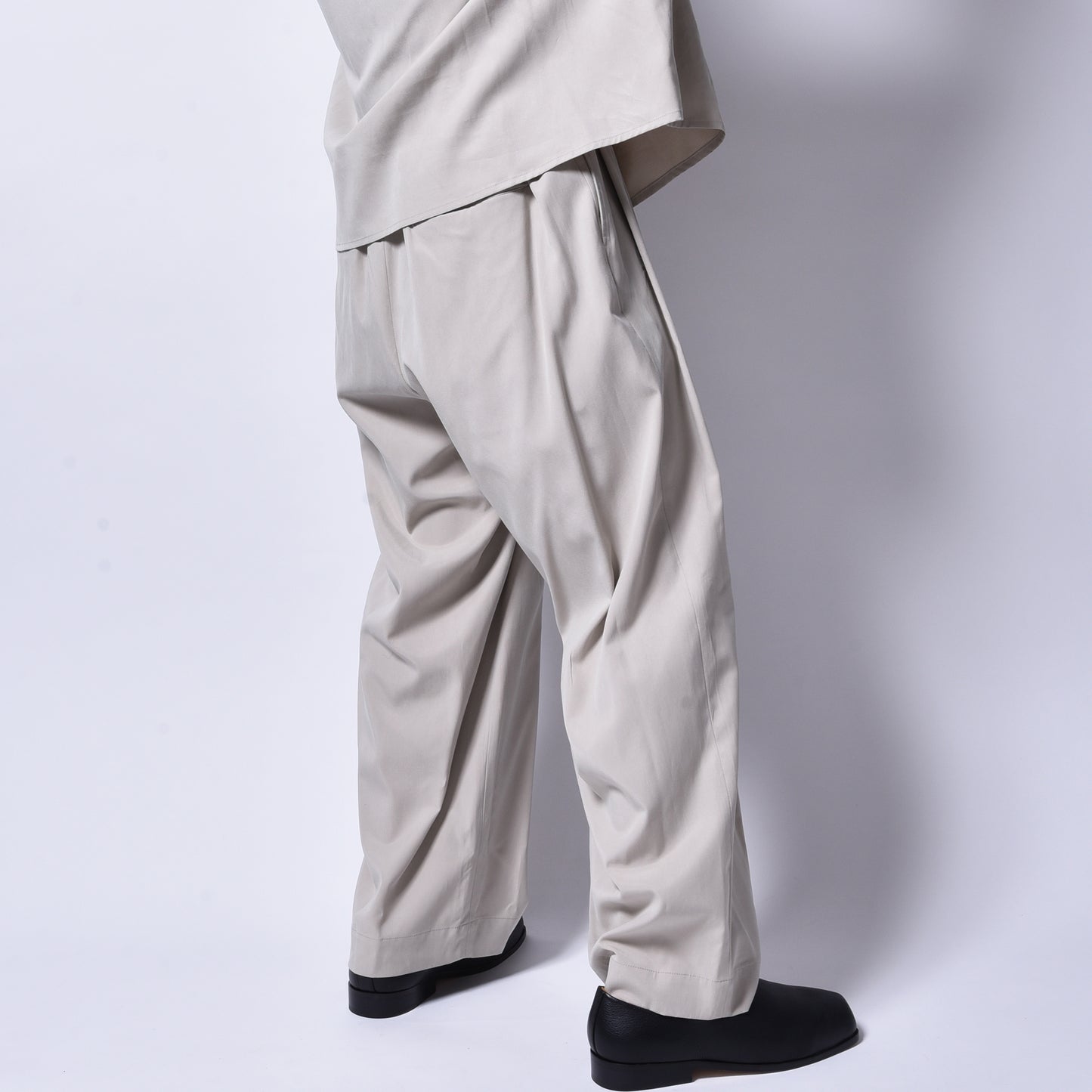 rin / Tensel 3Tuck Wide Slacks Pants BEI