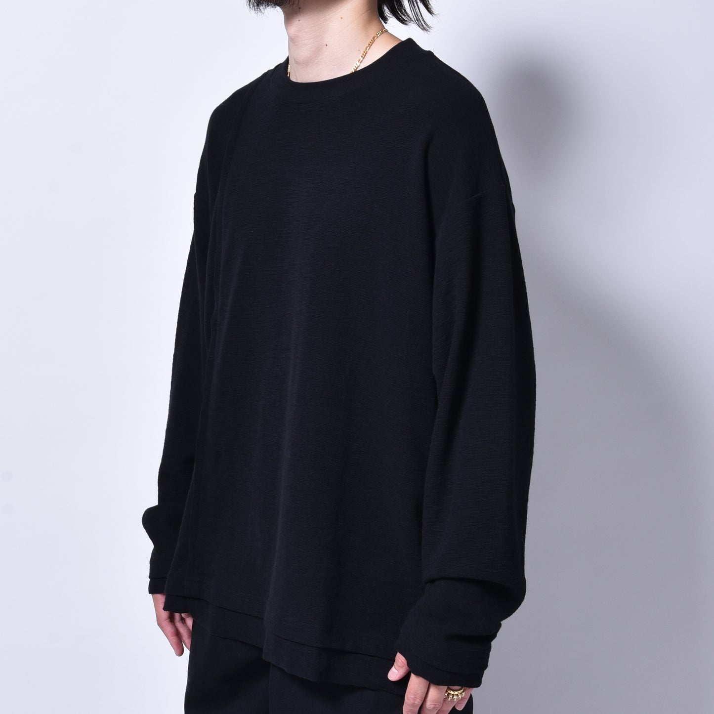 rin / Slab Cut Long Sleeve BK