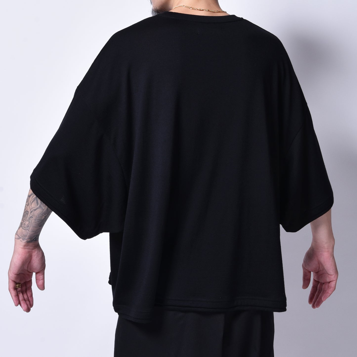 rin / Summer Wool Dolman S/S Tee BK
