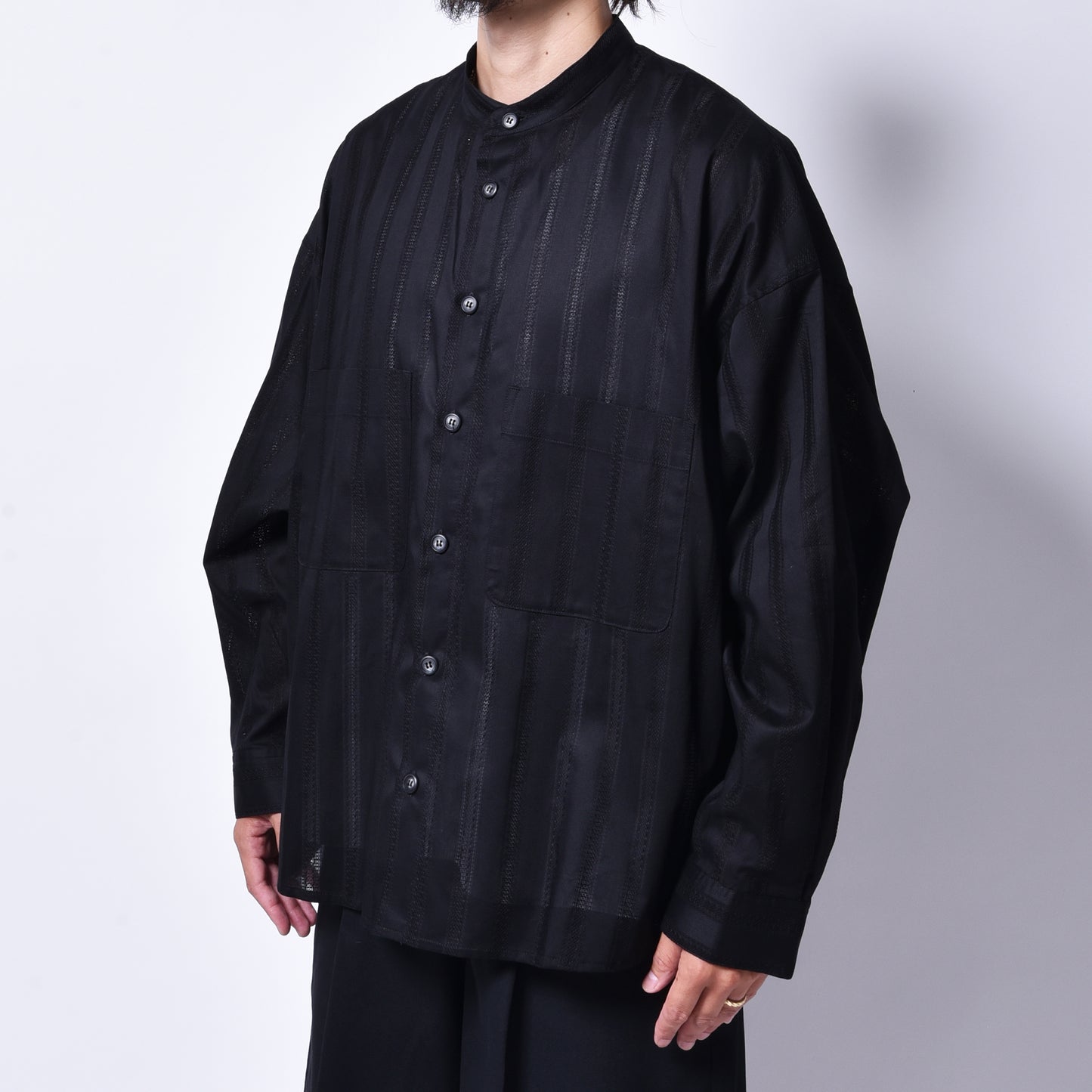 rin / Mesh No color Big L/S Shirt BK