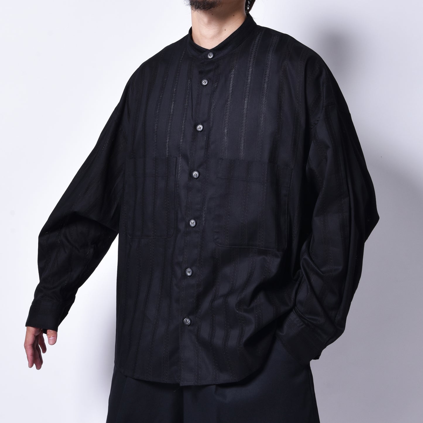 rin / Mesh No color Big L/S Shirt BK