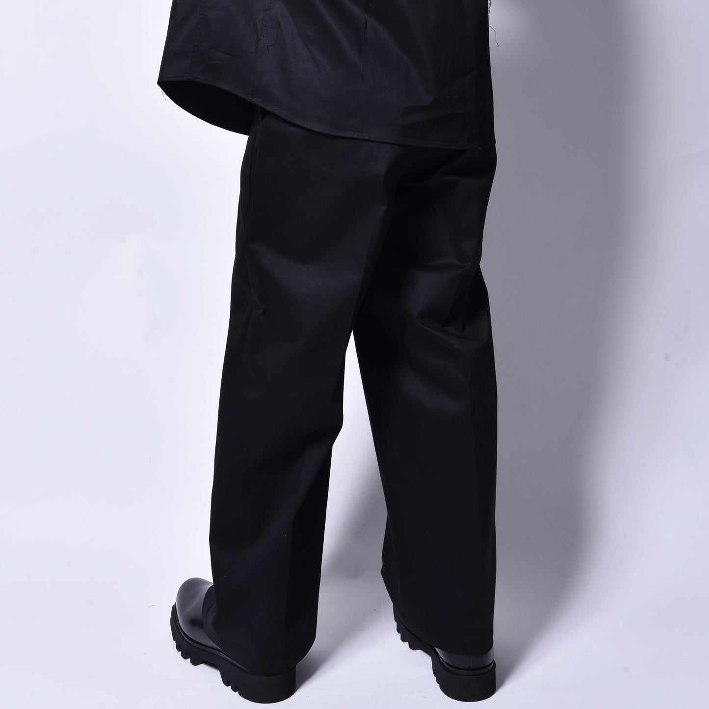 rin / Two PK Tuck Wide Slacks Pants BK