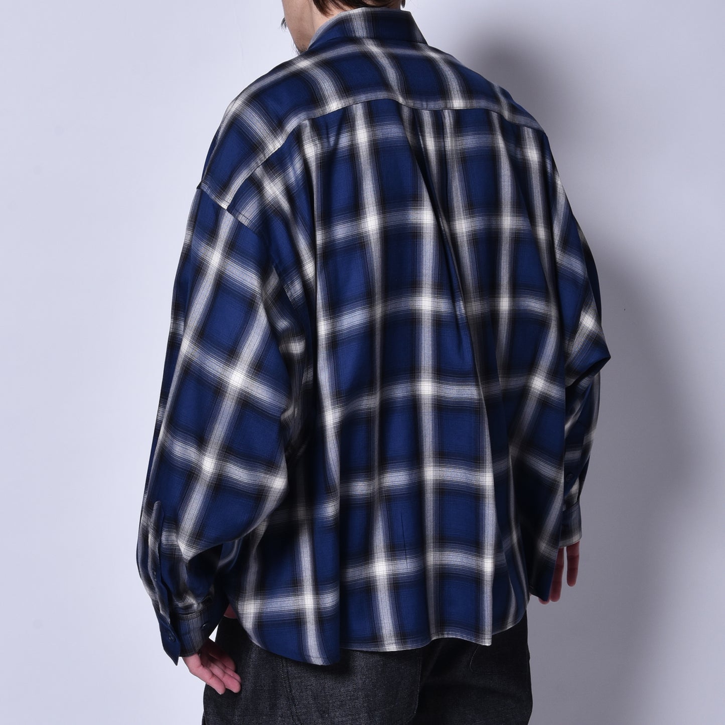 rin / Big Wide L/S Shirts BLUE