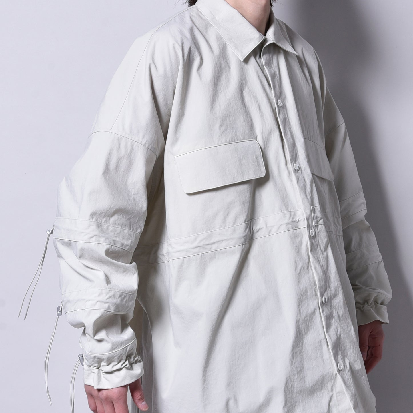 rin / Nylon Code Big Shirt WH GREY