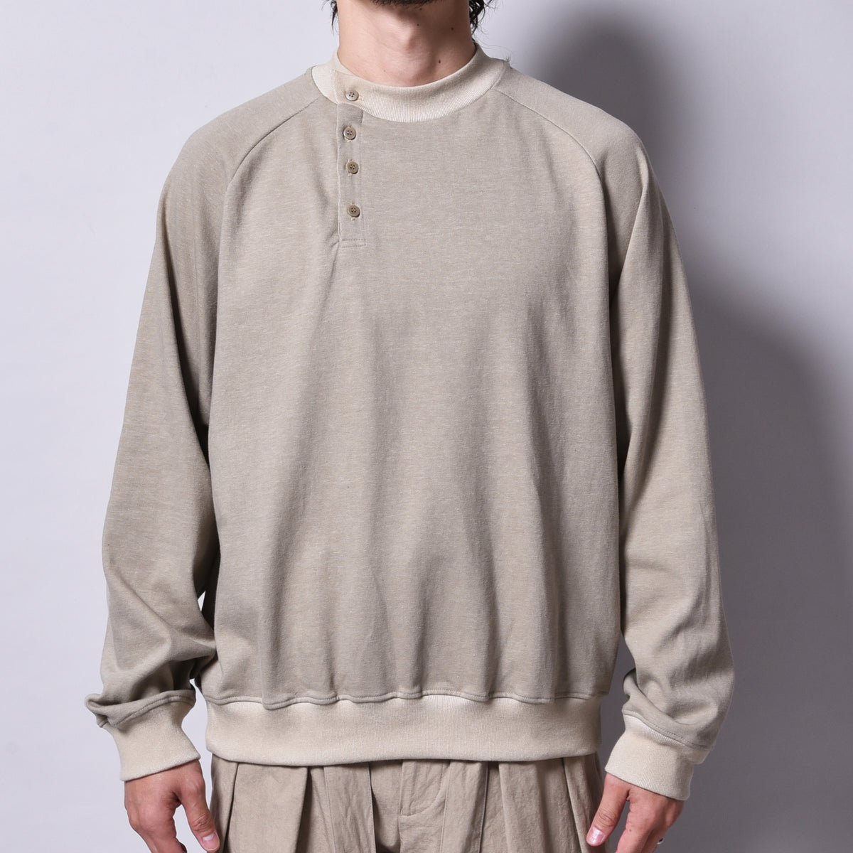 rin / Loose Henley Neck L/S Tee SUMI BEI