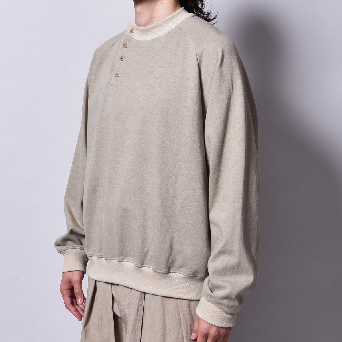 rin / Loose Henley Neck L/S Tee SUMI BEI