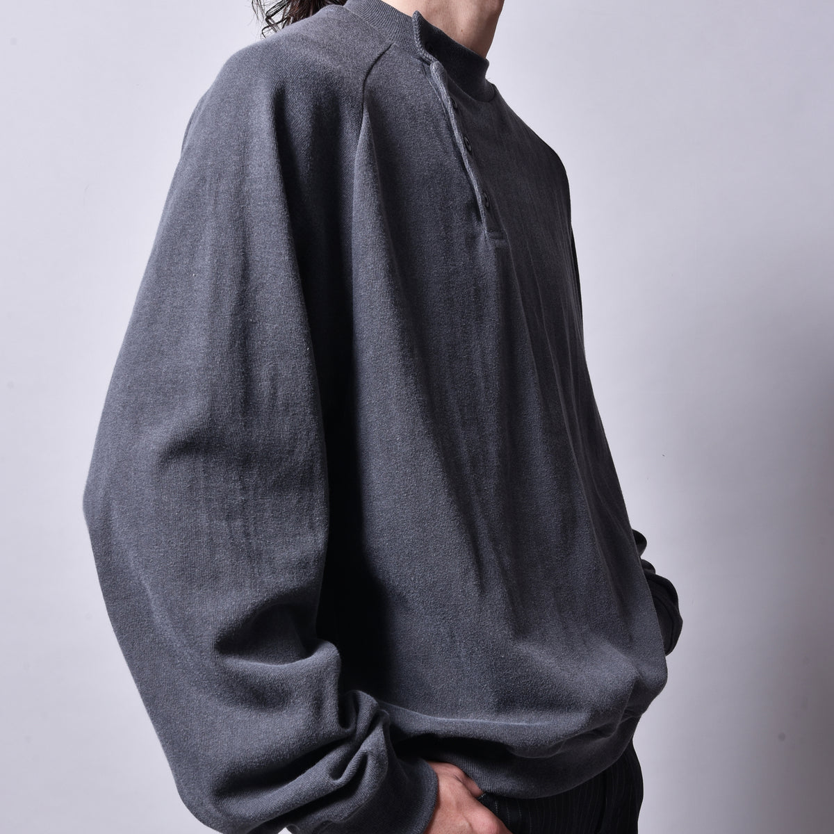 rin / Loose Henley Neck L/S Tee SUMI