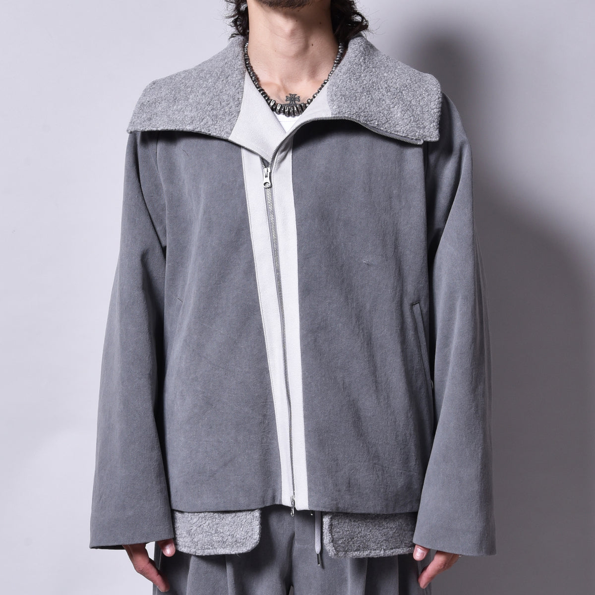 rin / Dusty Boa Jacket SUMI GREY