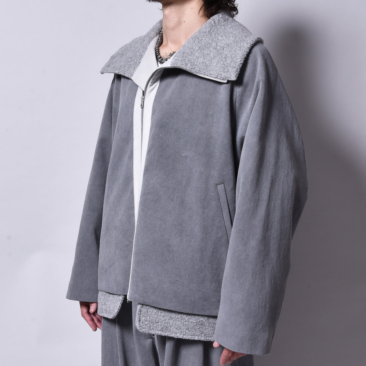 rin / Dusty Boa Jacket SUMI GREY