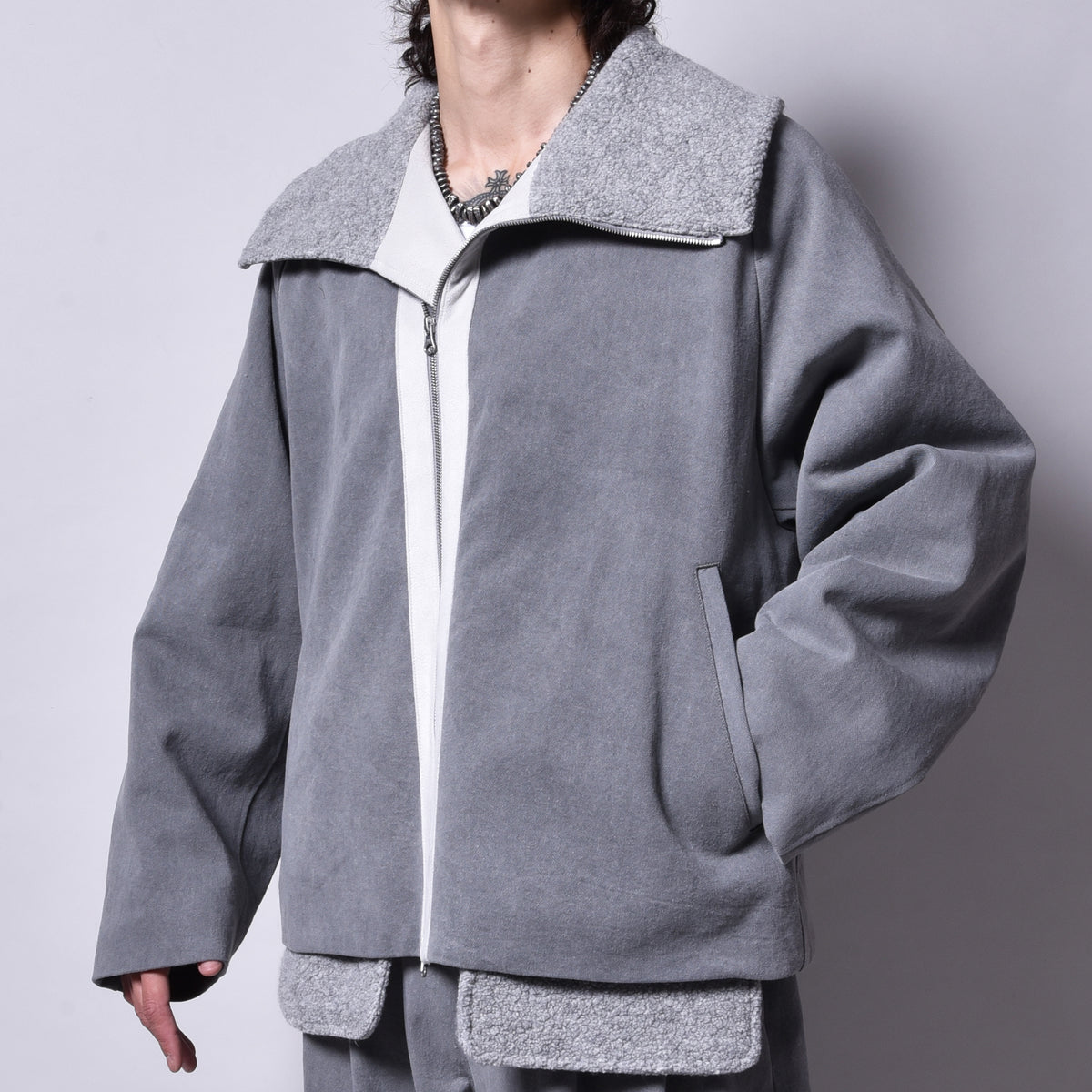rin / Dusty Boa Jacket SUMI GREY