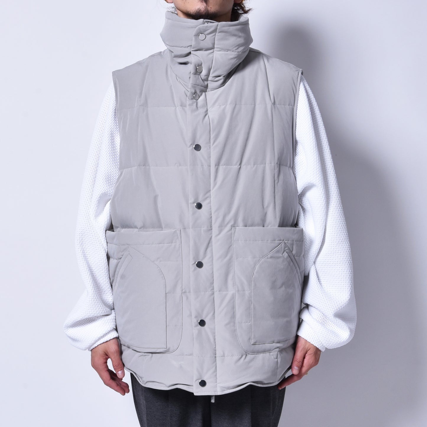 rin / Big Down Work Vest GREY