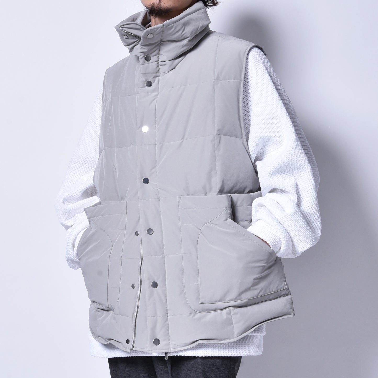 rin / Big Down Work Vest GRAY