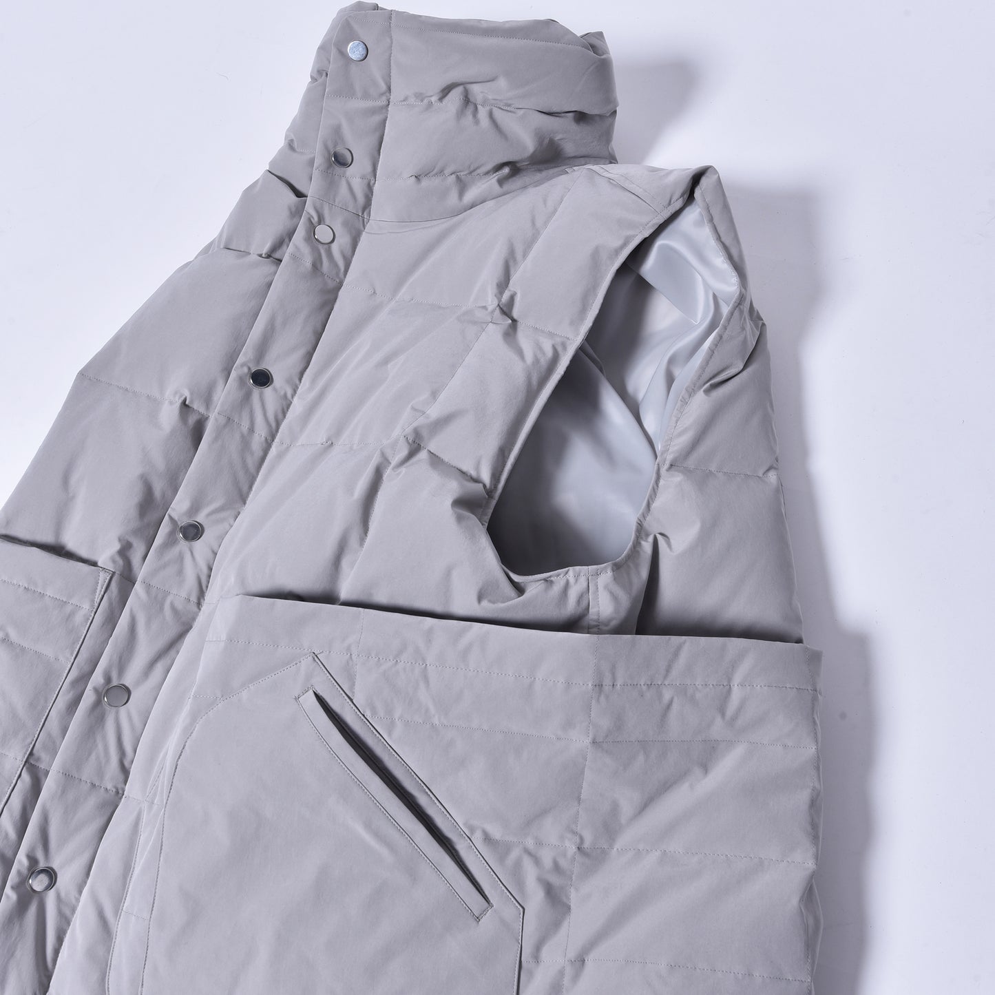 rin / Big Down Work Vest GREY