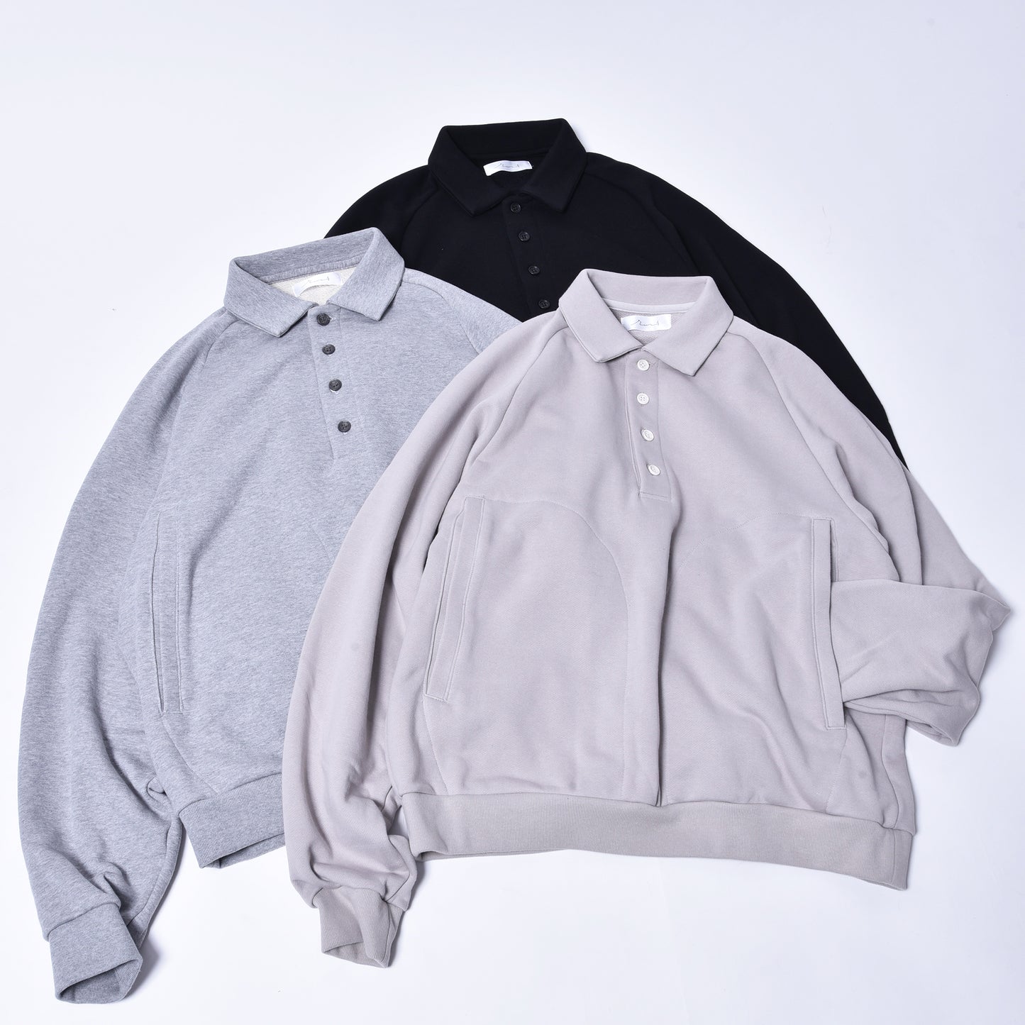 rin / Heavy Polo Sweat Shirt GREIGE