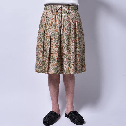 rin / Wide Slit GARA Short Pants BEI FLOWER