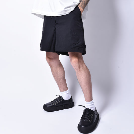 rin / Nylon Cargo Short Pants BK