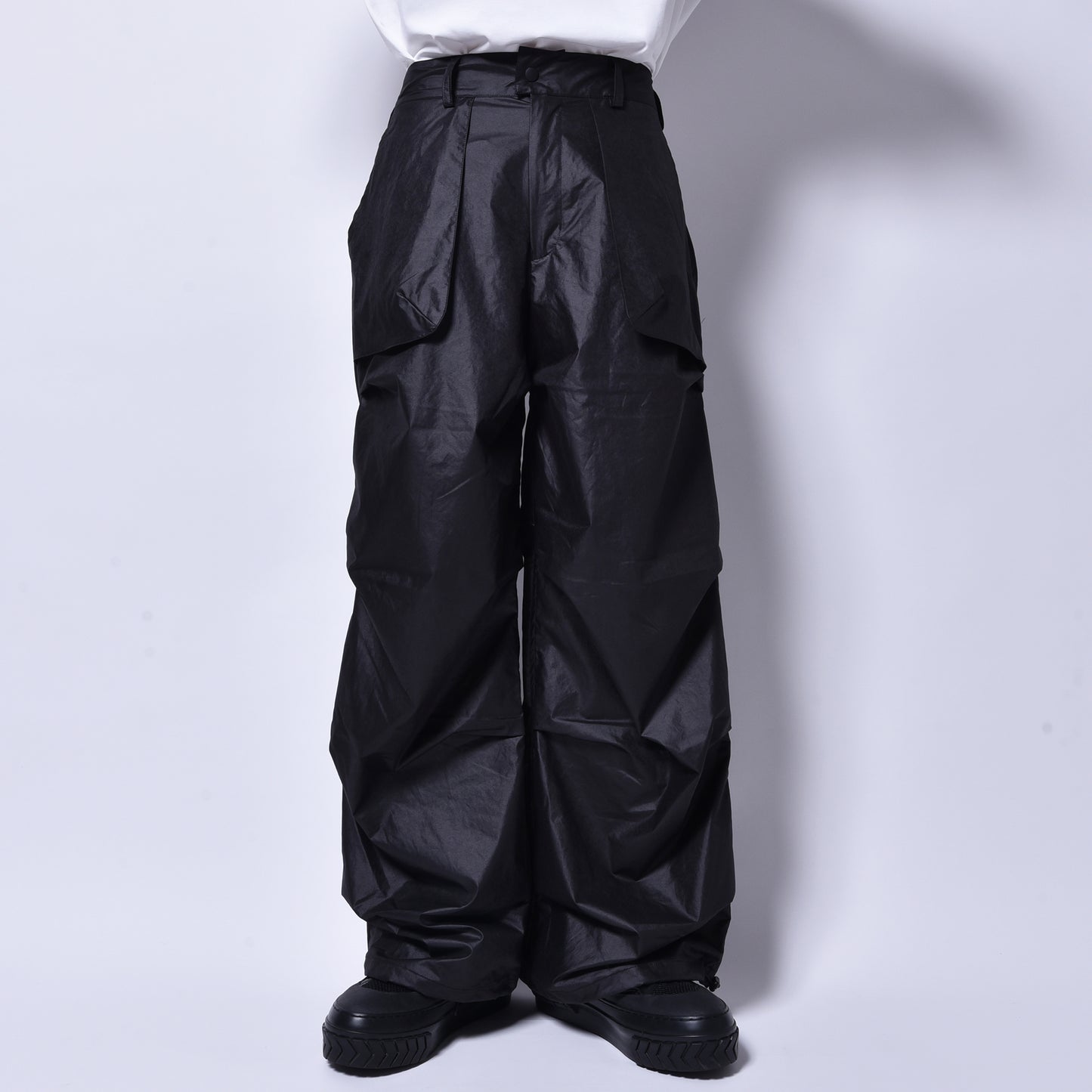 rin / Teck Tuck Wide Pants BK