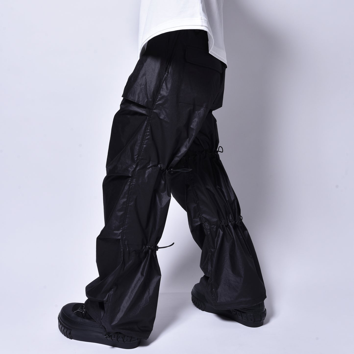 rin / Teck Tuck Wide Pants BK