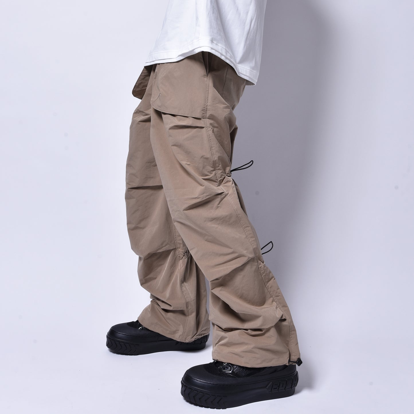 rin / Teck Tuck Wide Pants BEI