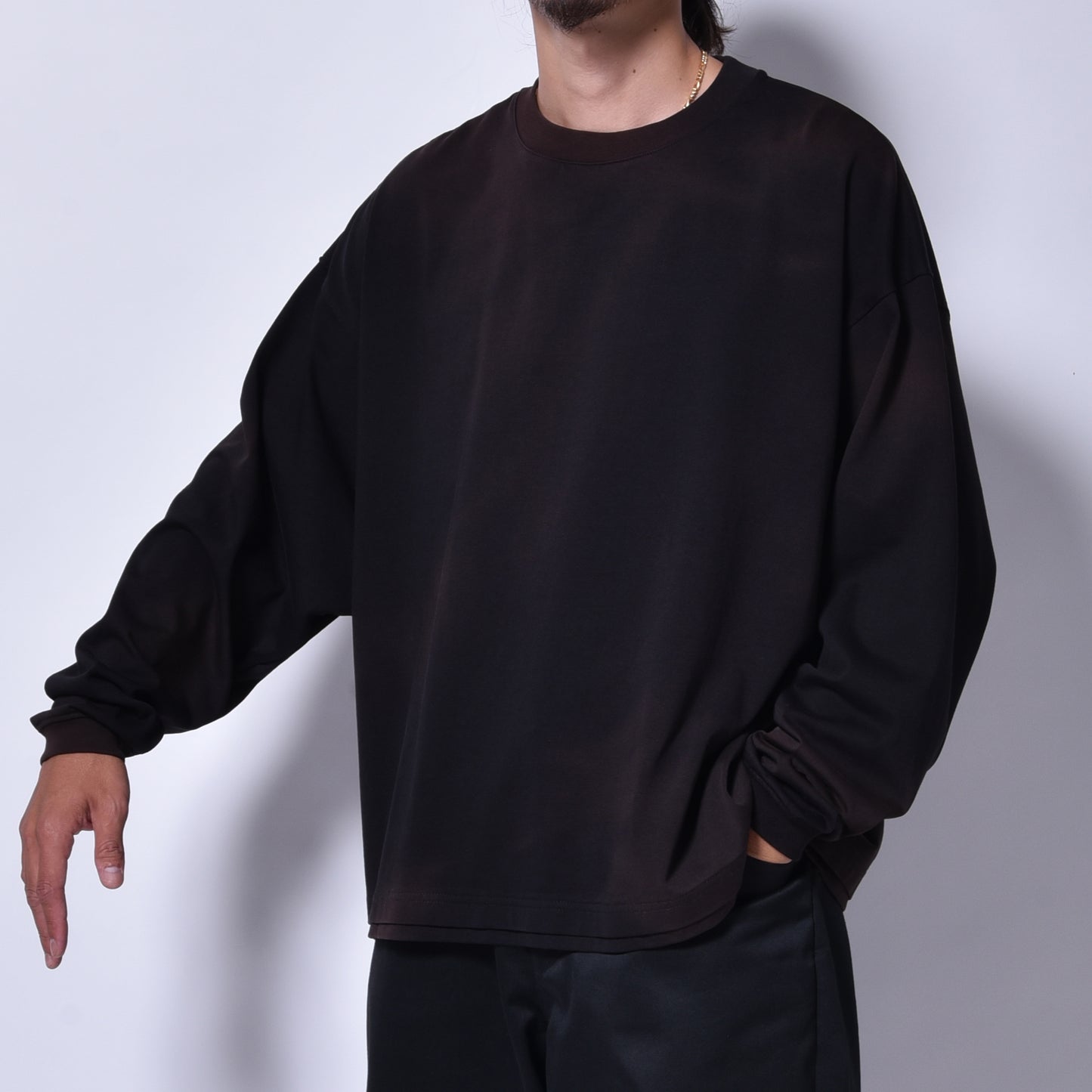 rin / SUN Dolman Long Sleeve Tee BK SUN